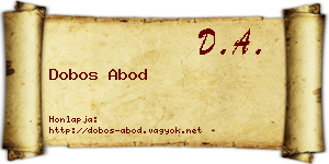 Dobos Abod névjegykártya